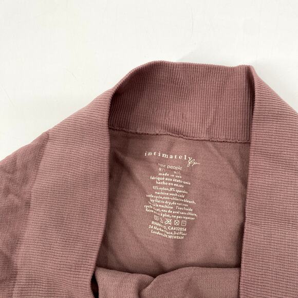 Free People intimately mauve ribbed bike shorts M/L - Picture 4 of 5